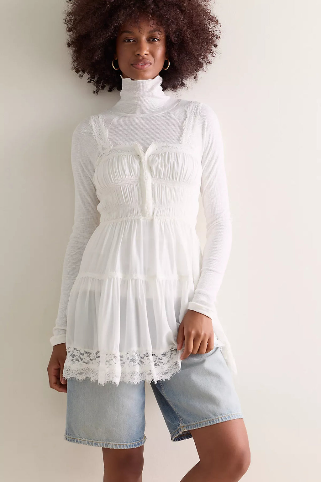 Keeping It Light Ribbed Turtleneck Top