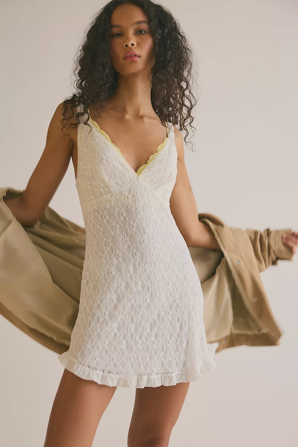 Lace Mini Slip Dress