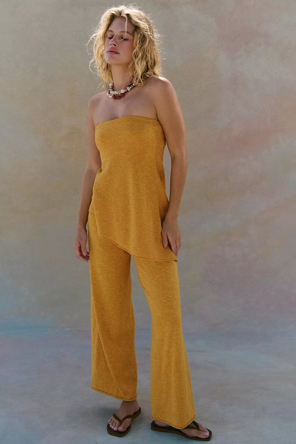 Krista Cotton-Linen Sweater Set