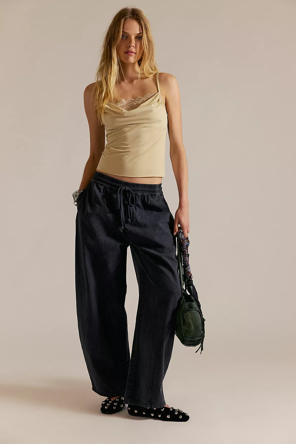 Lex Pull-On Barrel Pants