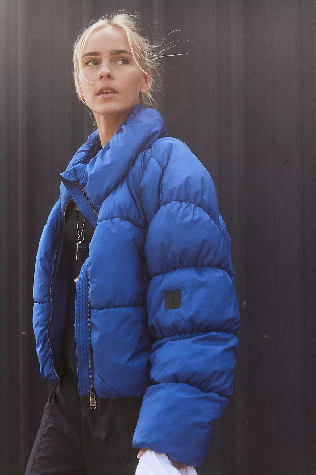 In A Bubble Puffer Jacket