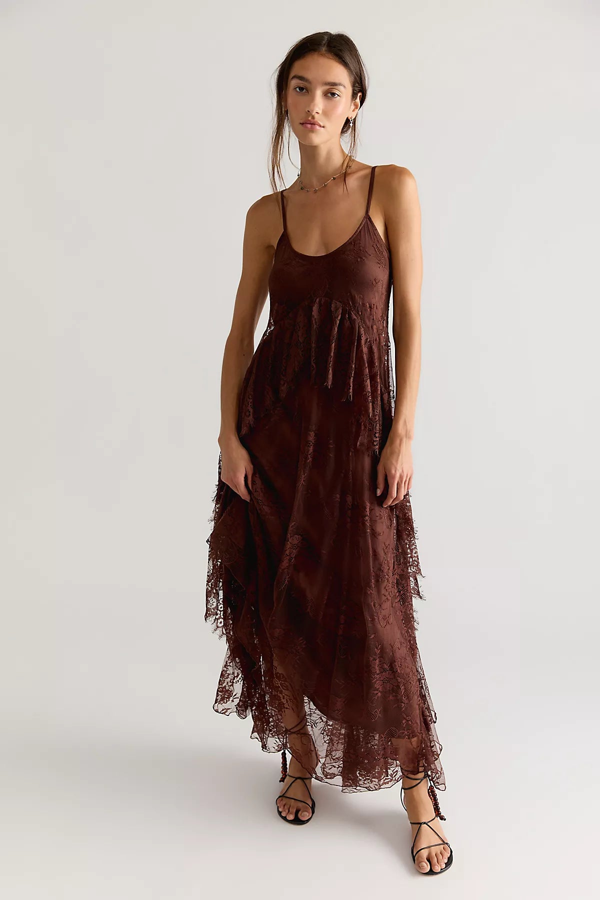 Nigel Preston Floating Angels Lace Maxi Dress