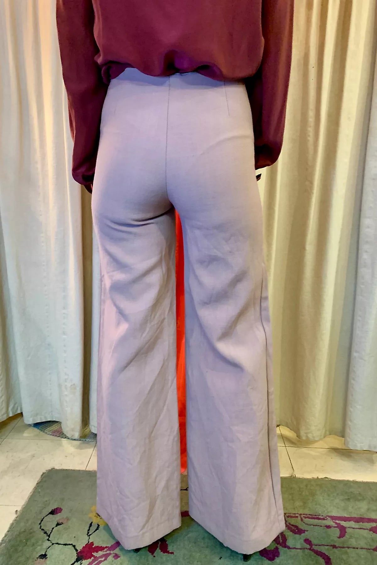 1960’s Mauve Wide Leg Pants Selected by Nomad Vintage