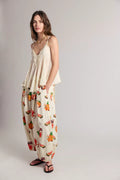 Moonflower Printed Pull-On Balloon Pants