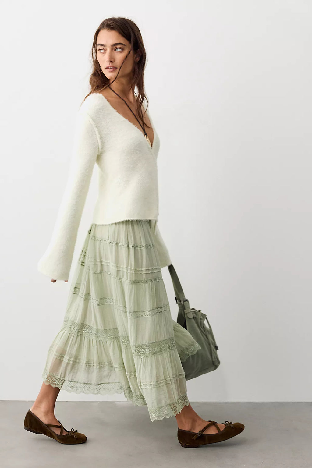 FP One Lily Lace Midi Skirt