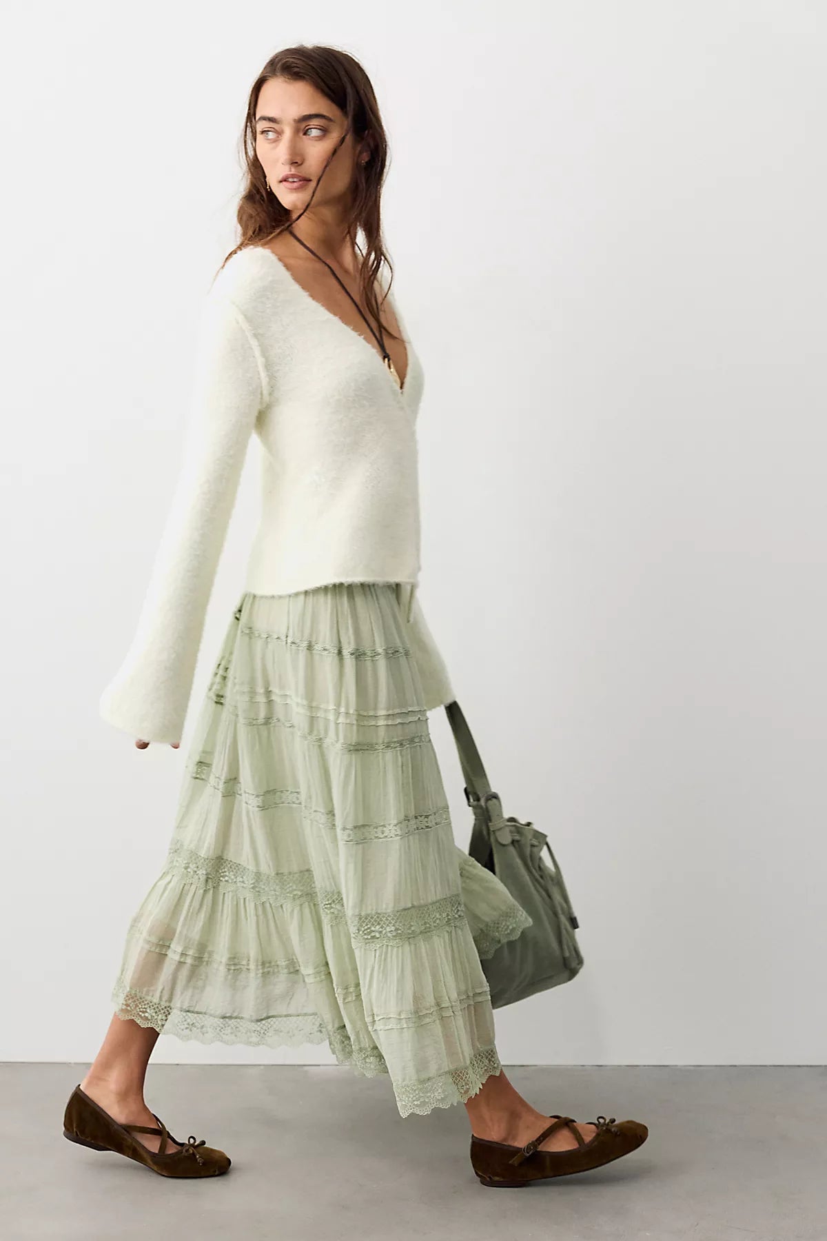 FP One Lily Lace Midi Skirt
