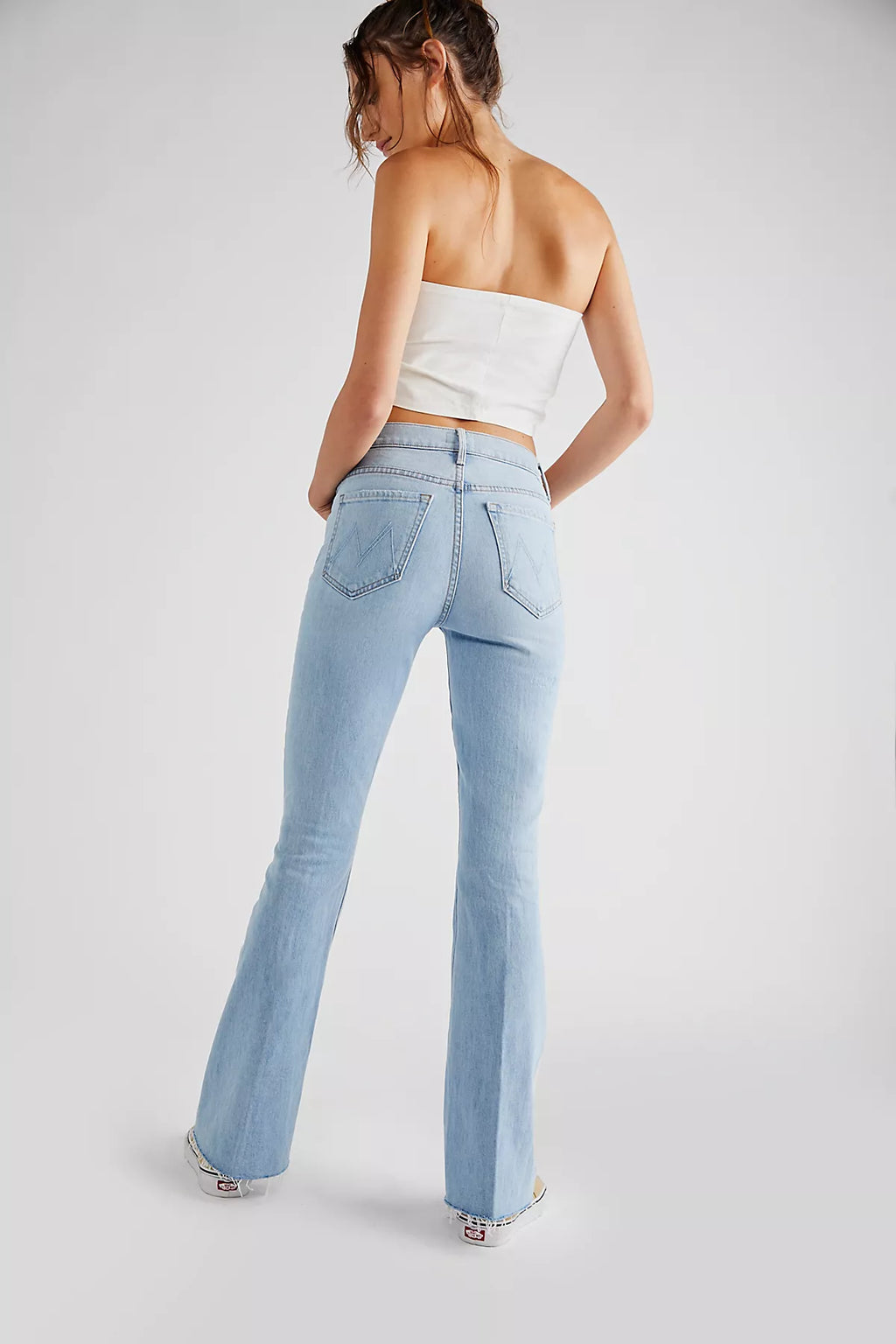 MOTHER The Weekender Frayed Flare Jeans