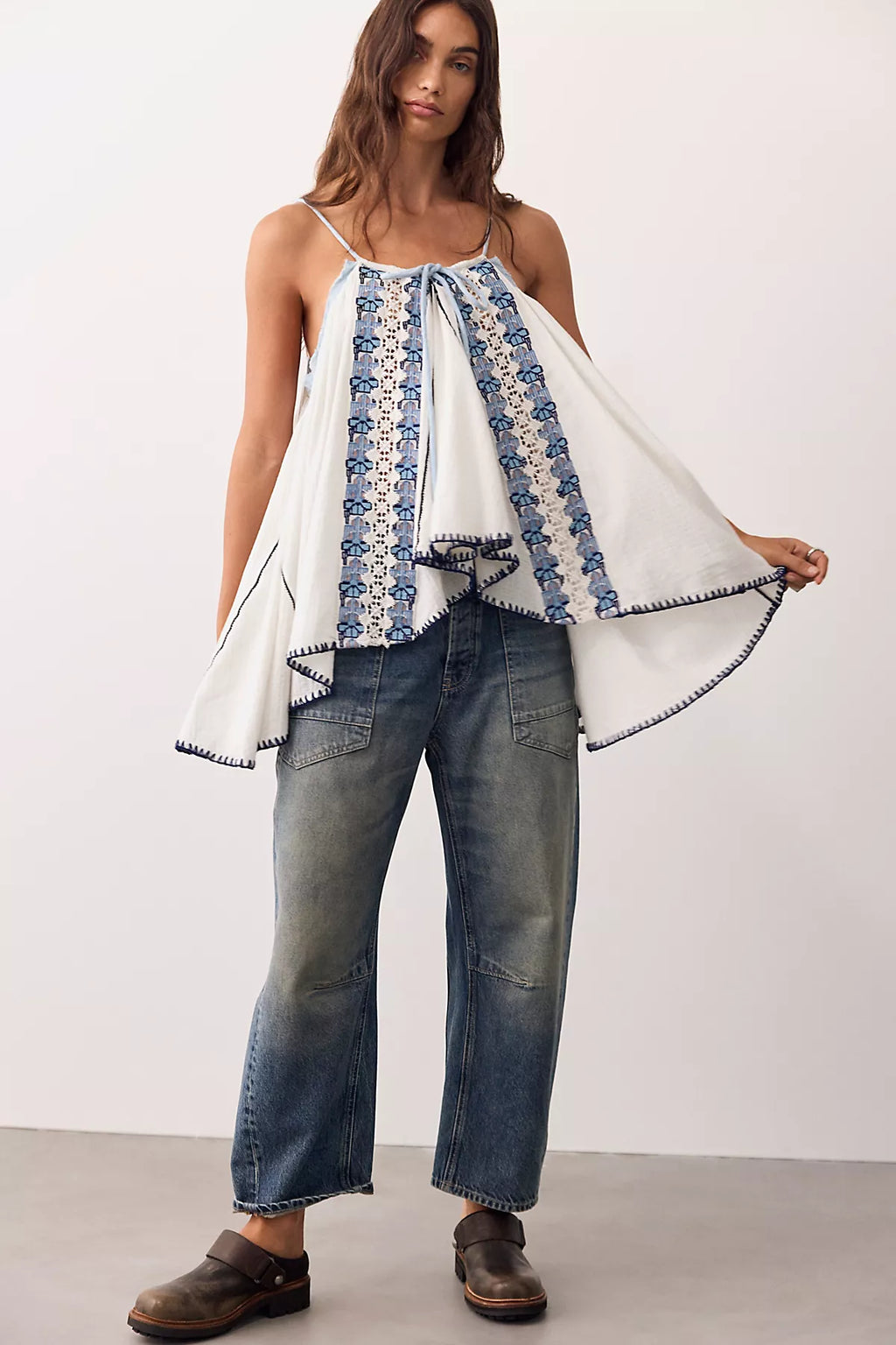 Lila Embroidered Tunic