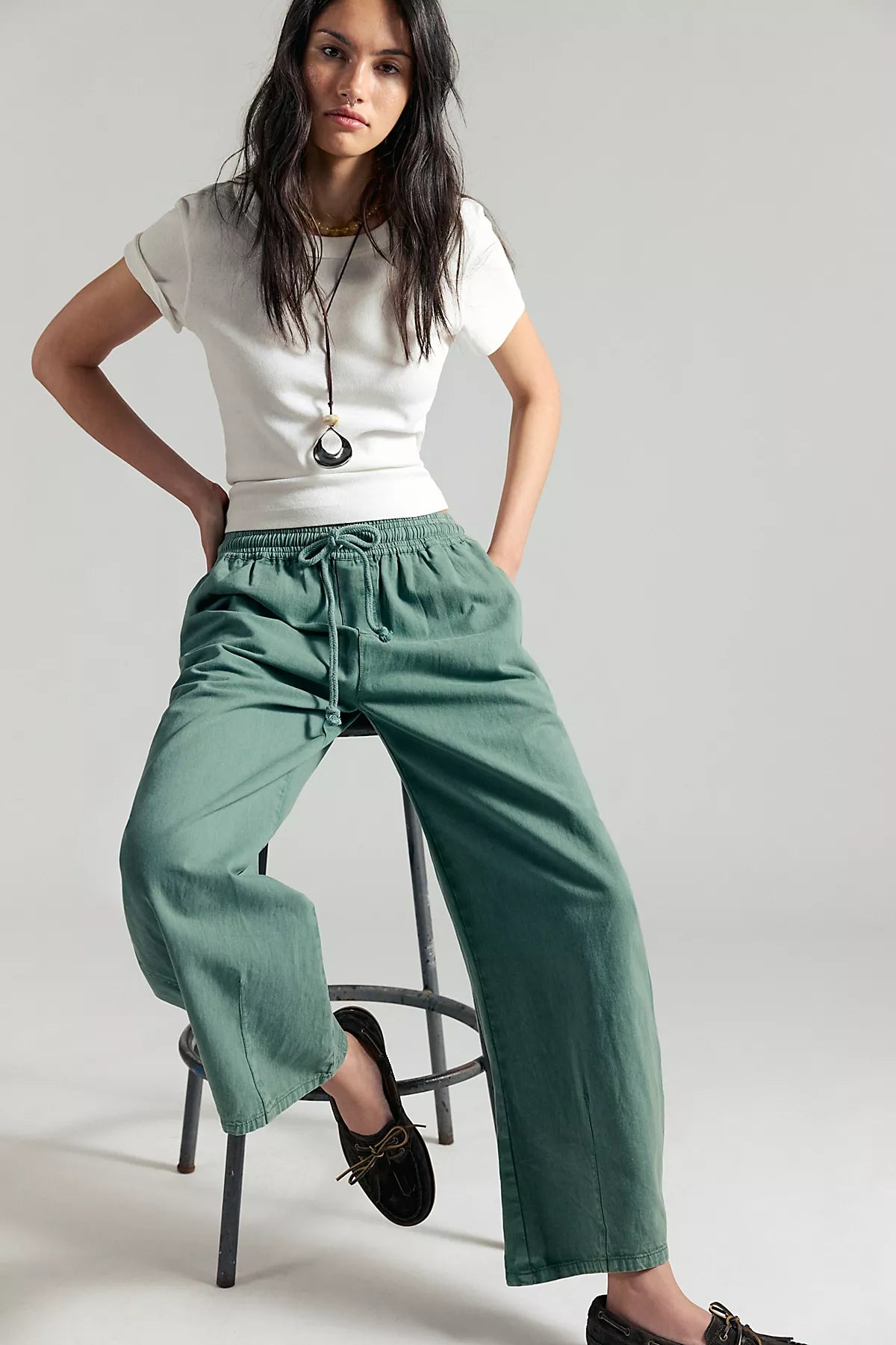 Lex Pull-On Barrel Pants