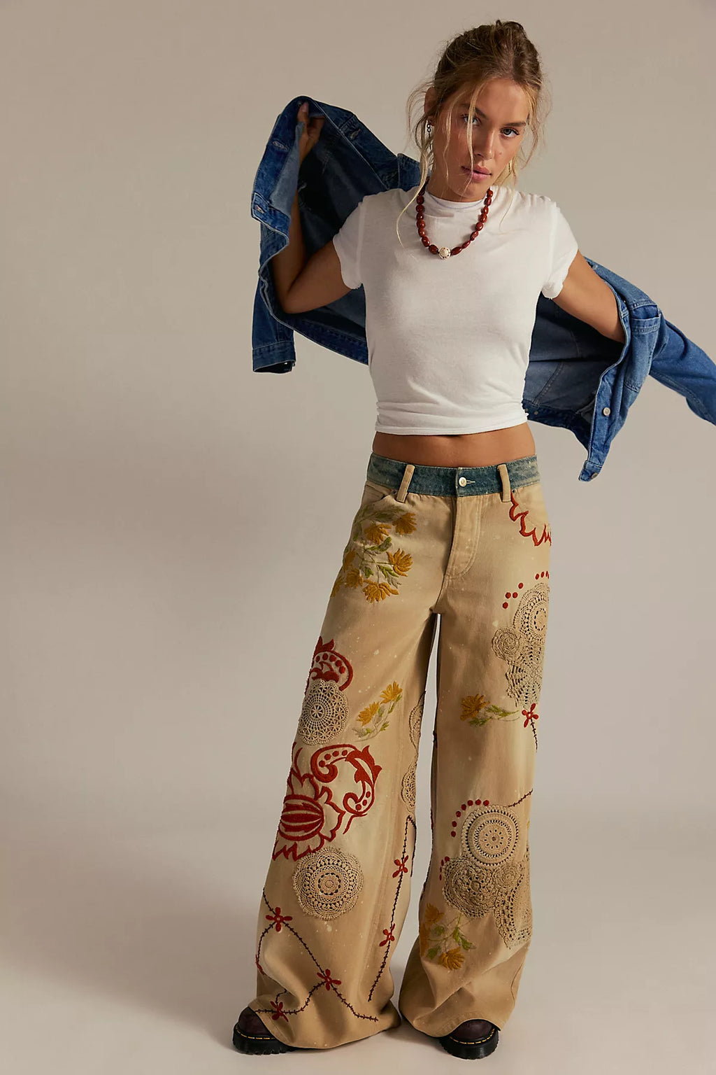 We The Free Falling Love Wide-Leg Jeans