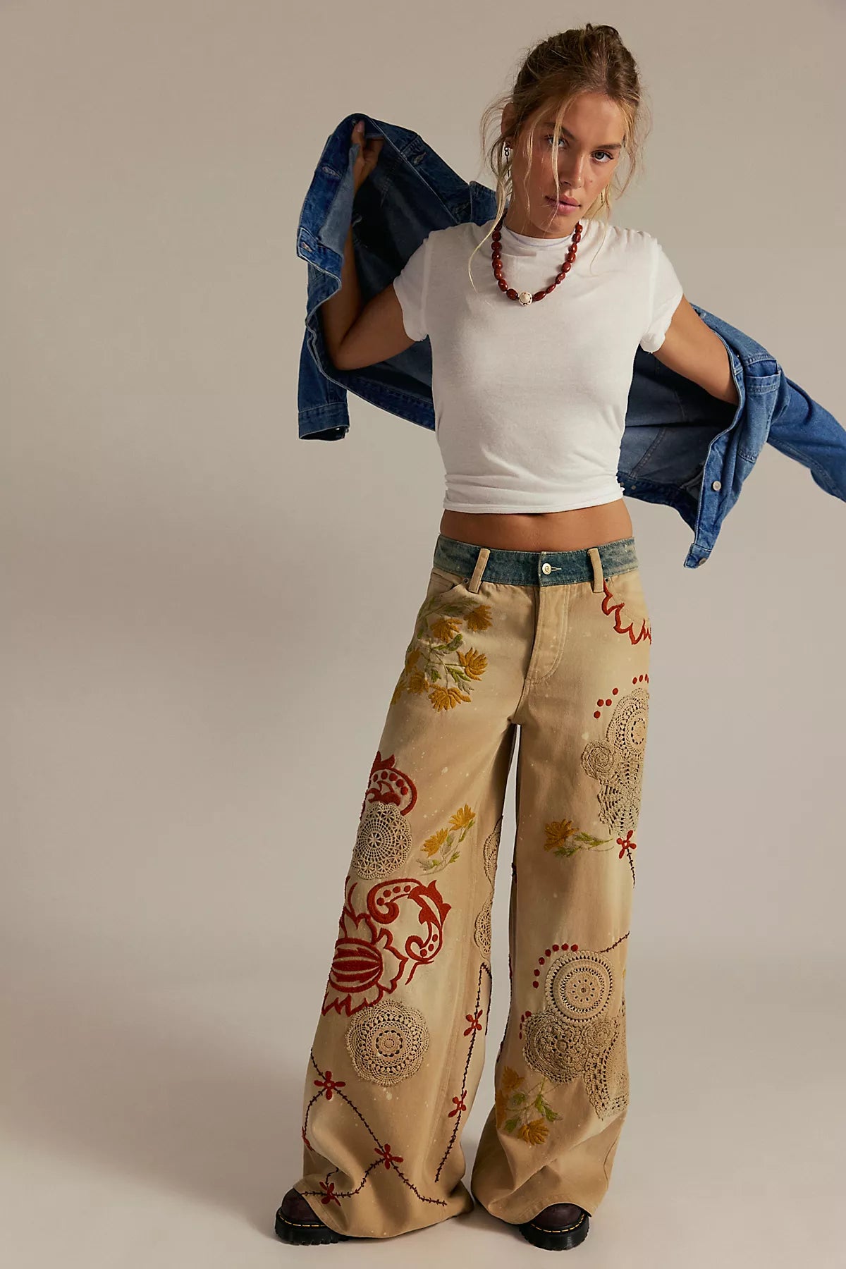 We The Free Falling Love Wide-Leg Jeans