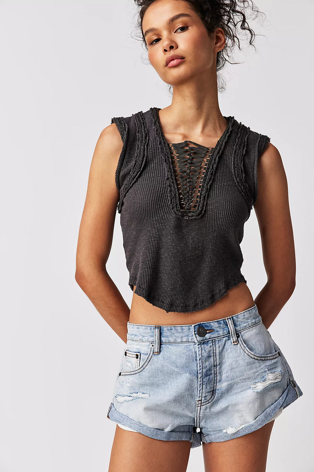 OneTeaspoon Bandits Low-Waist Denim Shorts