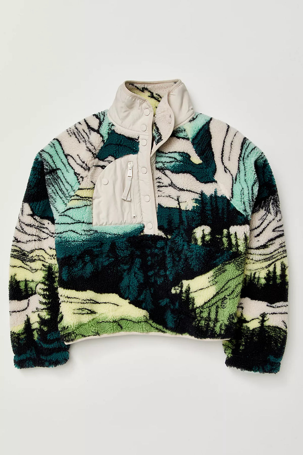 Hit The Slopes Printed Fleece Pullover