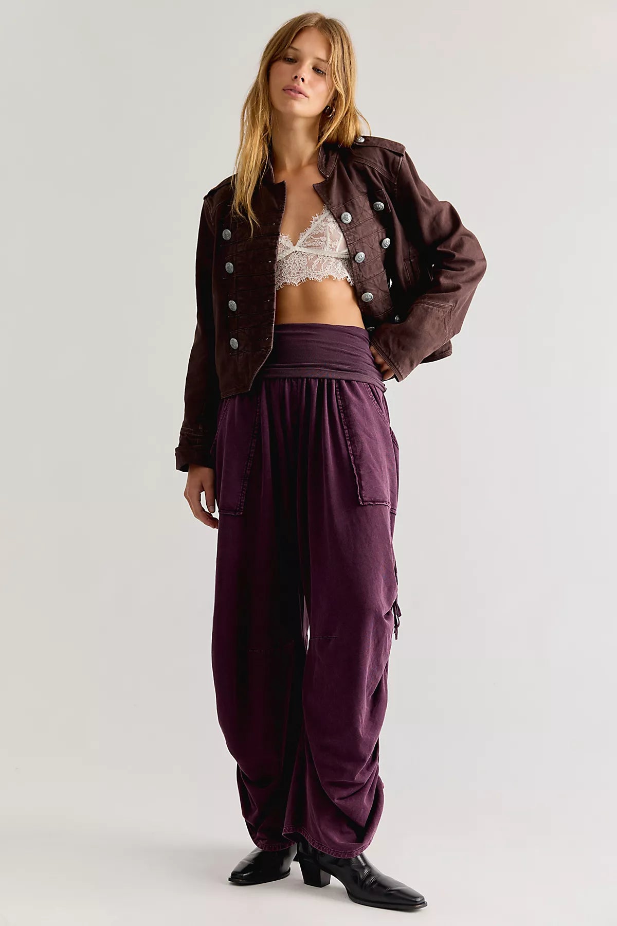 FP One Sawyer Low-Rise Pull-On Knit Pants