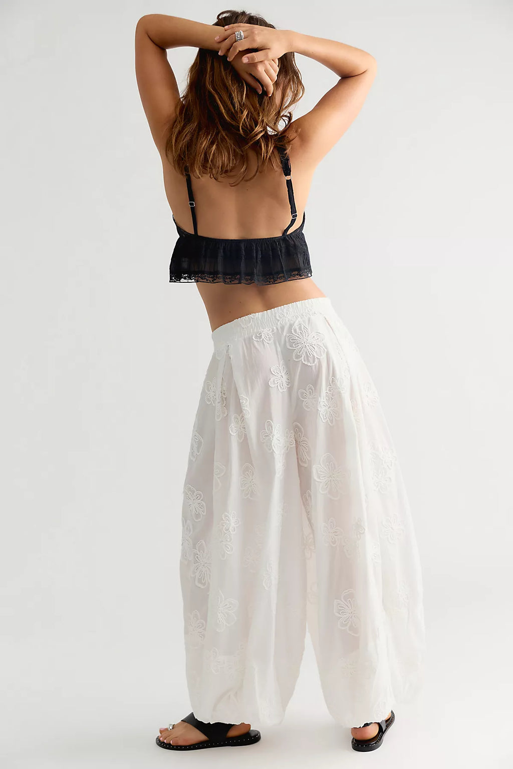 Moonflower Textured Pull-On Balloon Pants