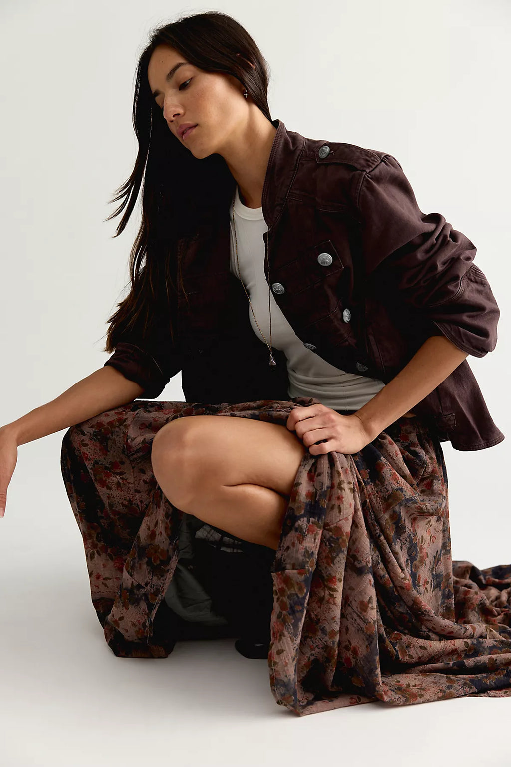 Ives Printed Maxi Skirt