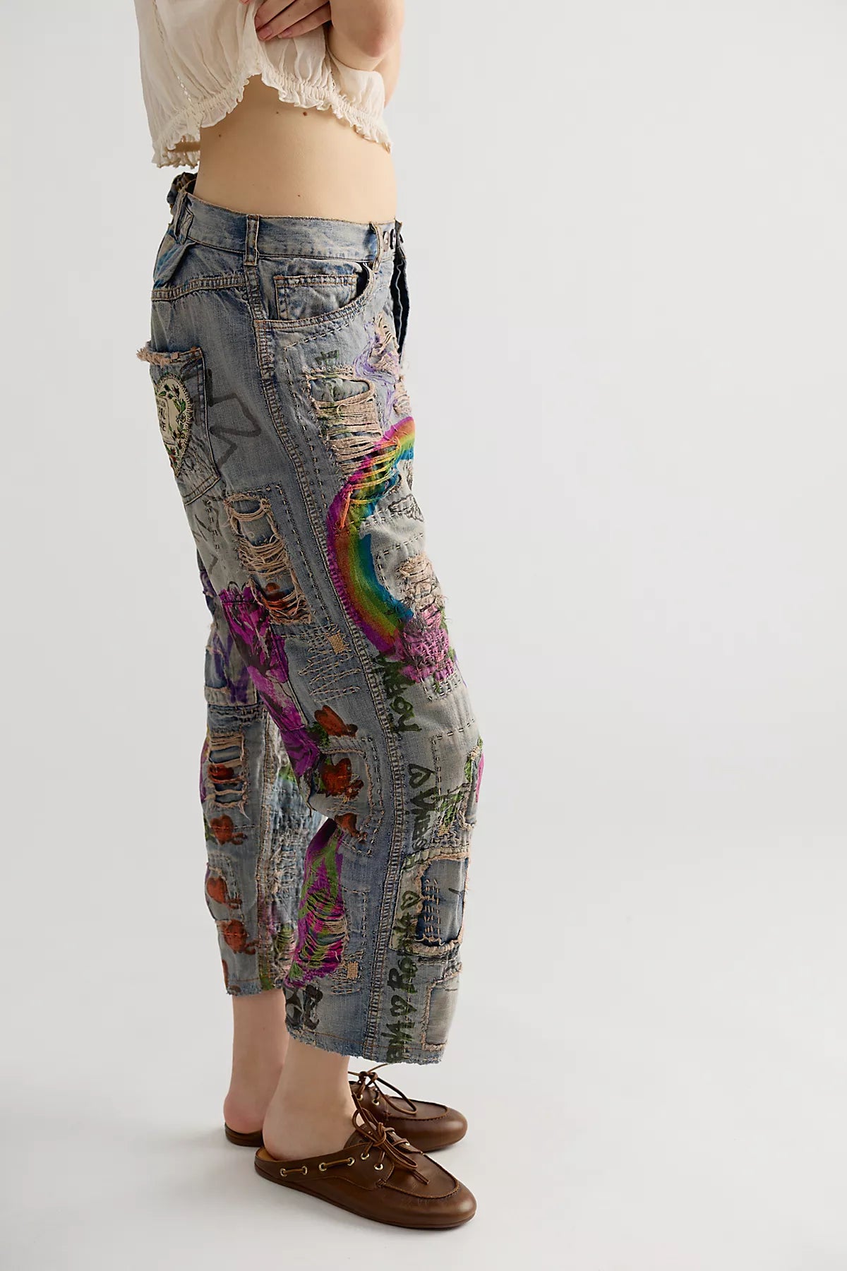 Magnolia Pearl Rainbow Low-Rise Jeans