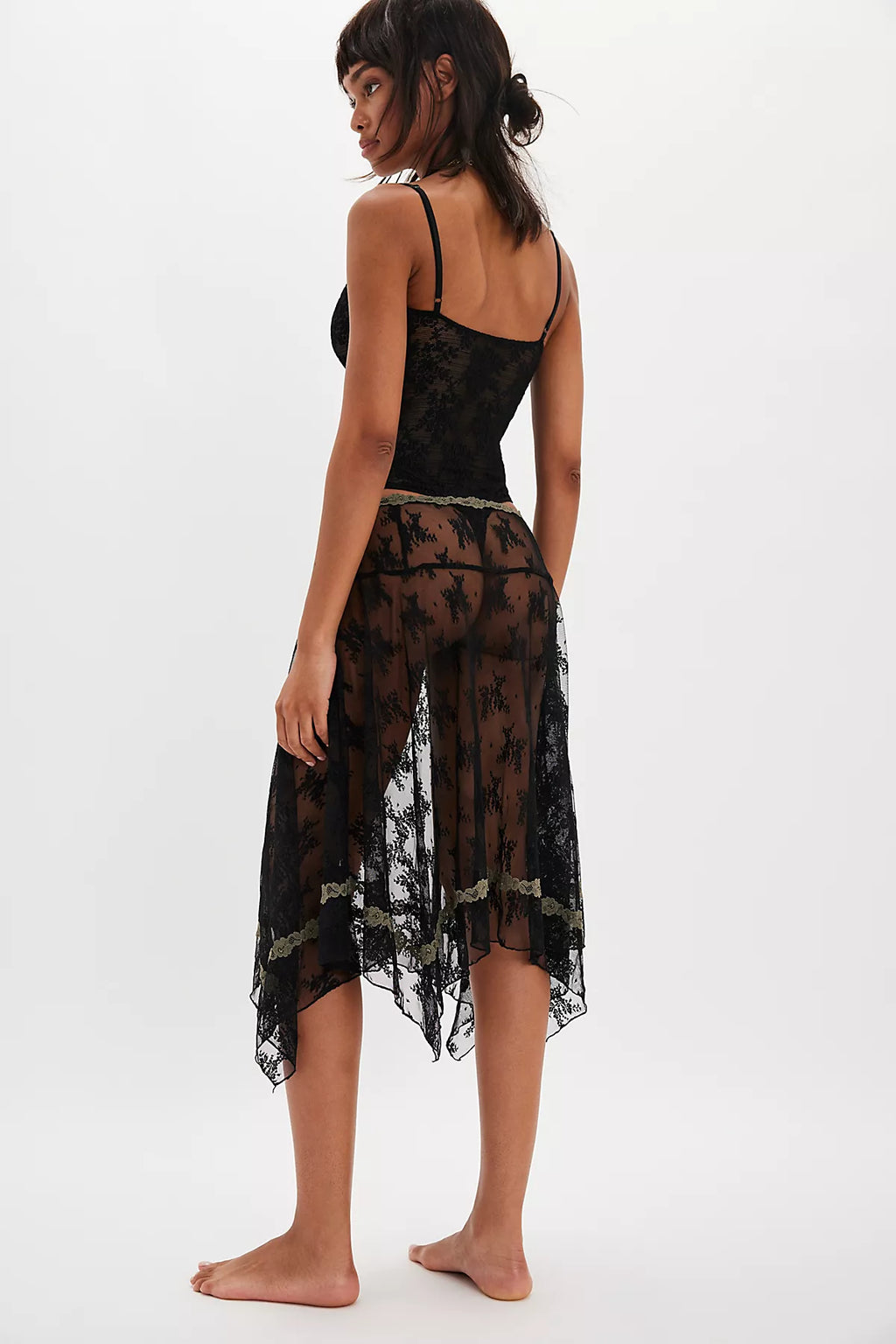Lady Lux Midi Slip Skirt