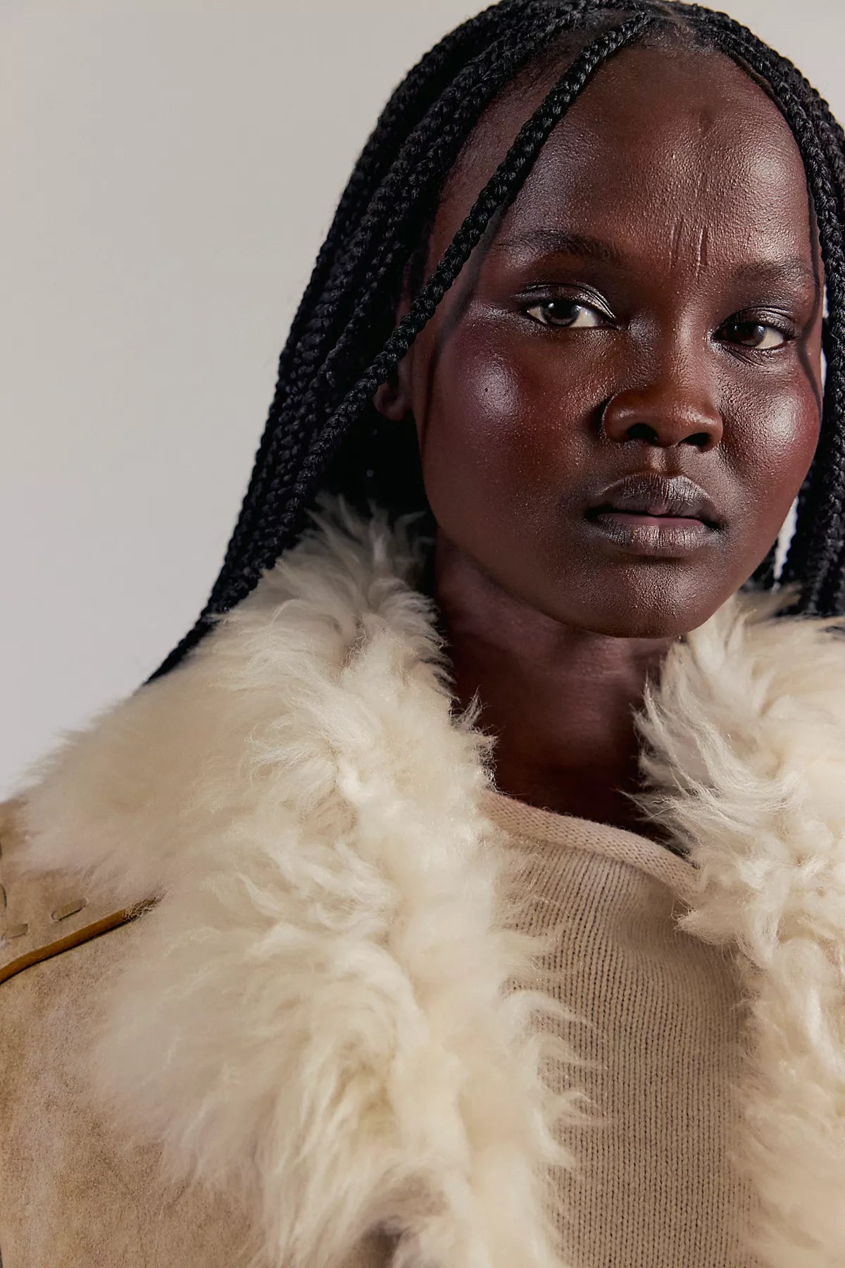 Nigel Preston Hand-Painted Shearling Jacket