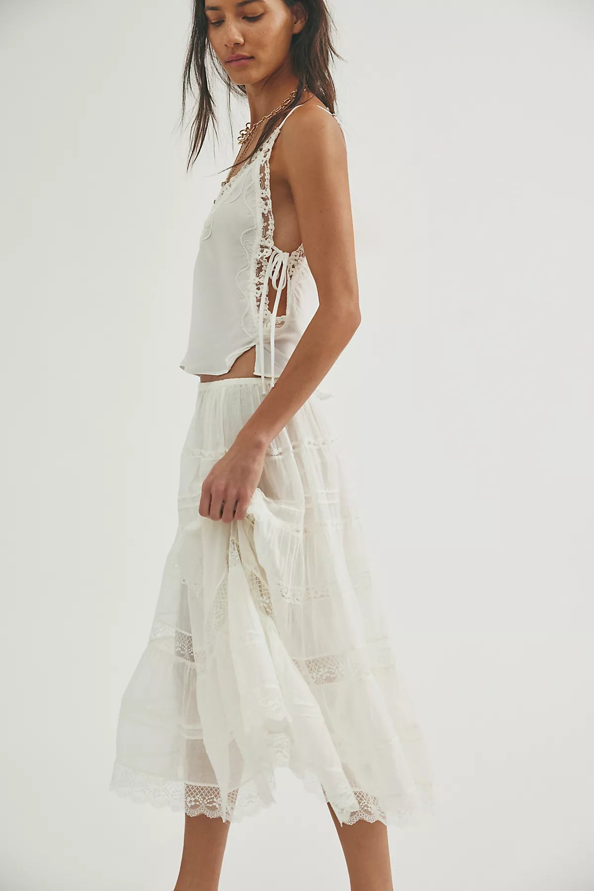 FP One Lily Lace Midi Skirt
