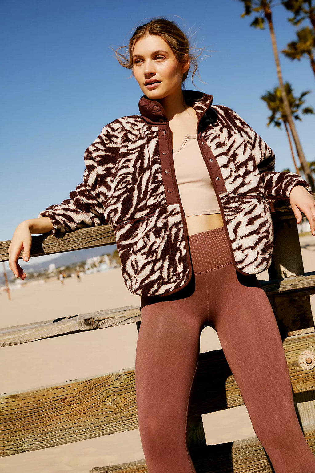 Hit The Slopes Printed Fleece Jacket