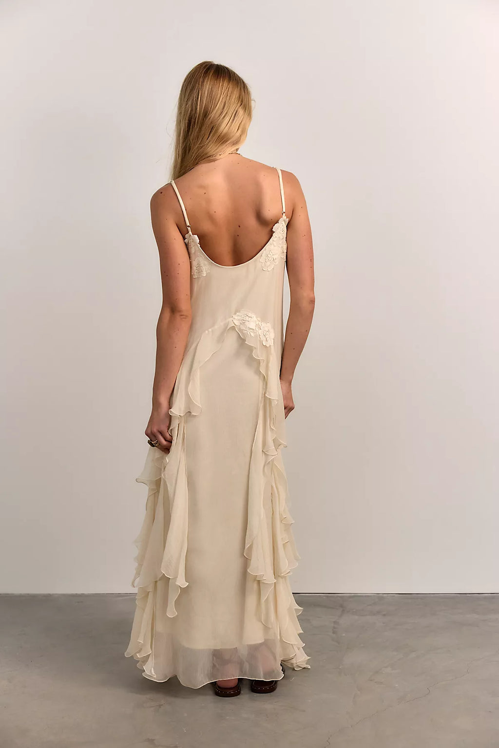 Nigel Preston Floating Angel Chiffon Maxi Dress