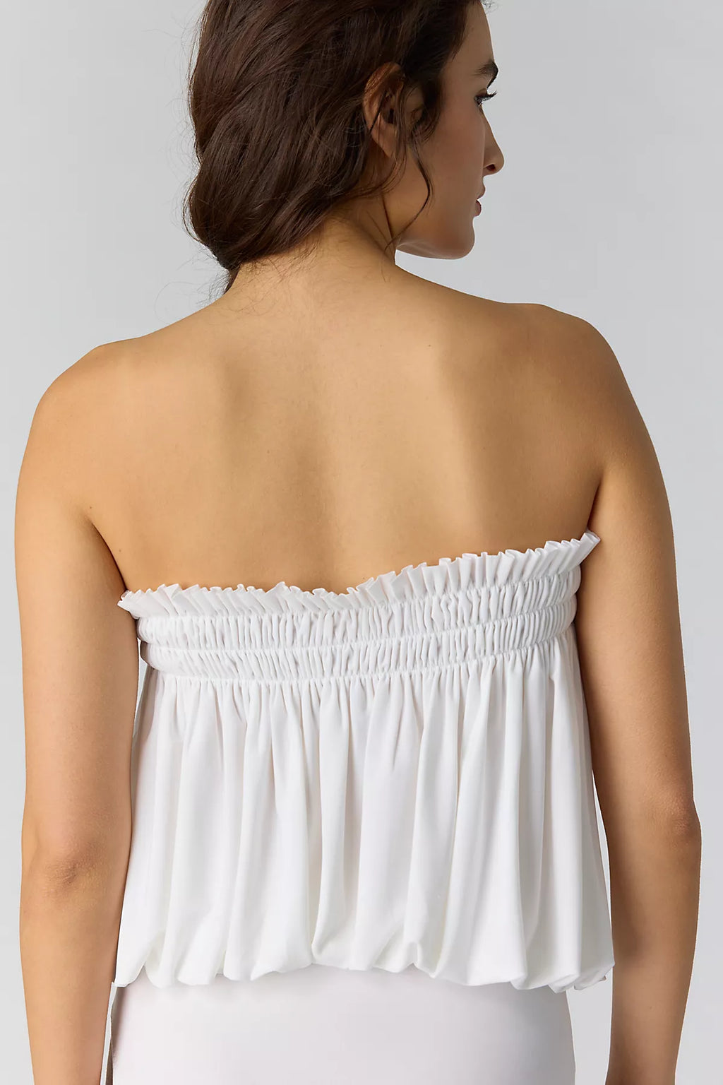 Norma Kamali Strapless Peasant Bodysuit