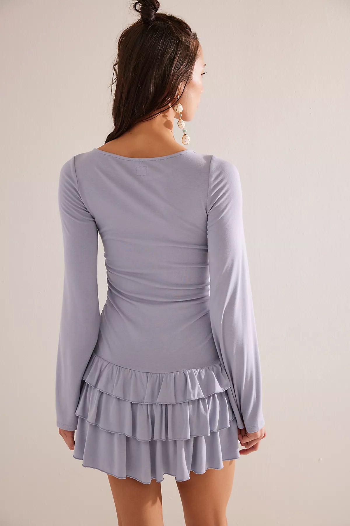 Good Feels Ruffle Long-Sleeve Mini Dress