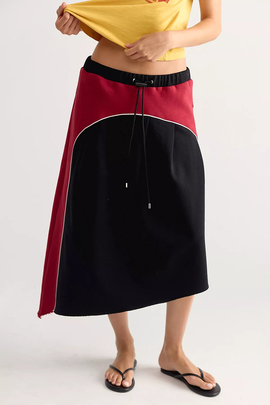 Kkco Organic Pleat Midi Skirt