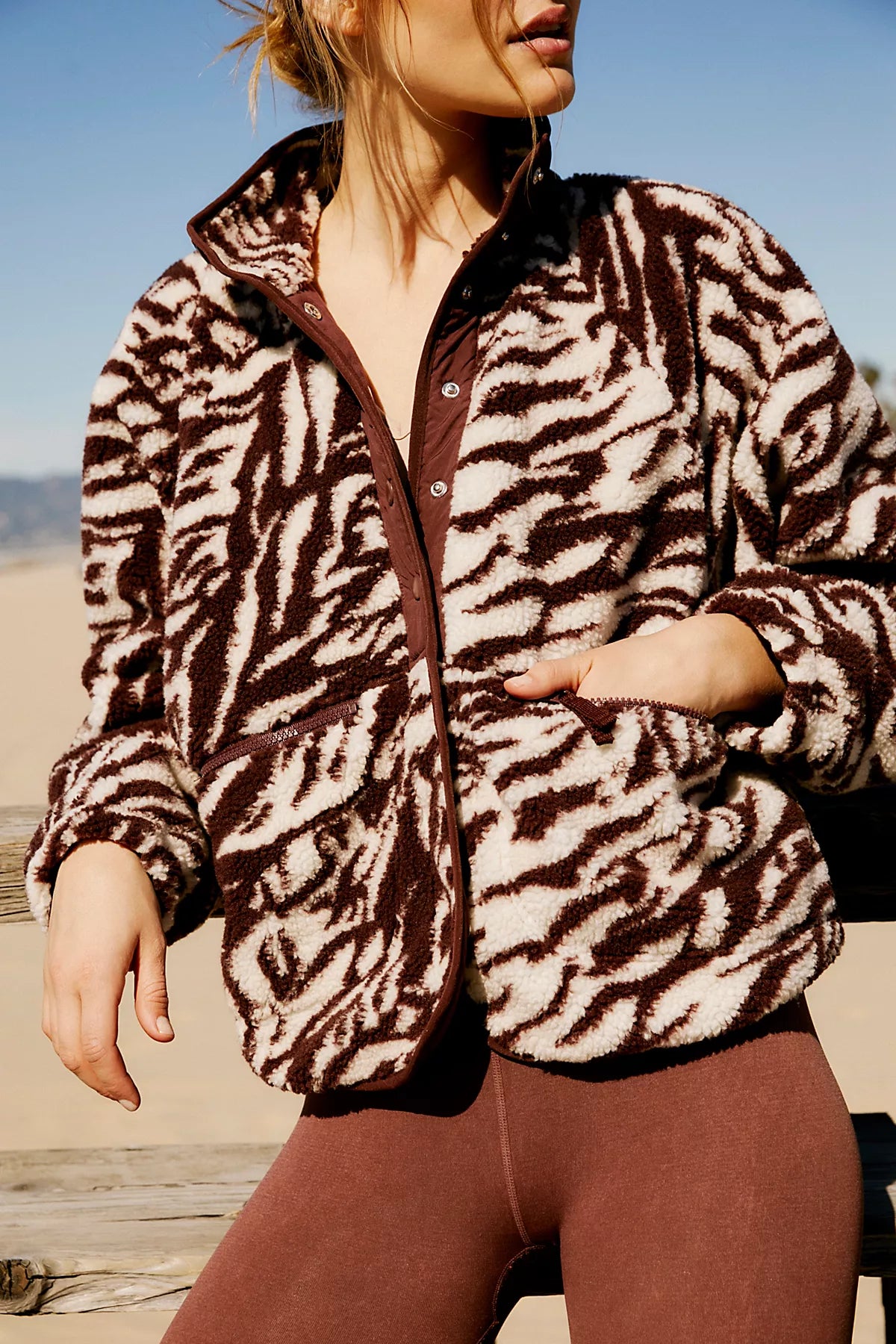 Hit The Slopes Printed Fleece Jacket