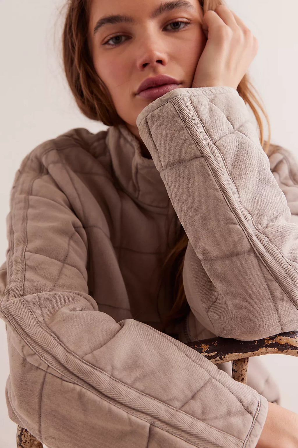 Dolman Quilted Knit Jacket
