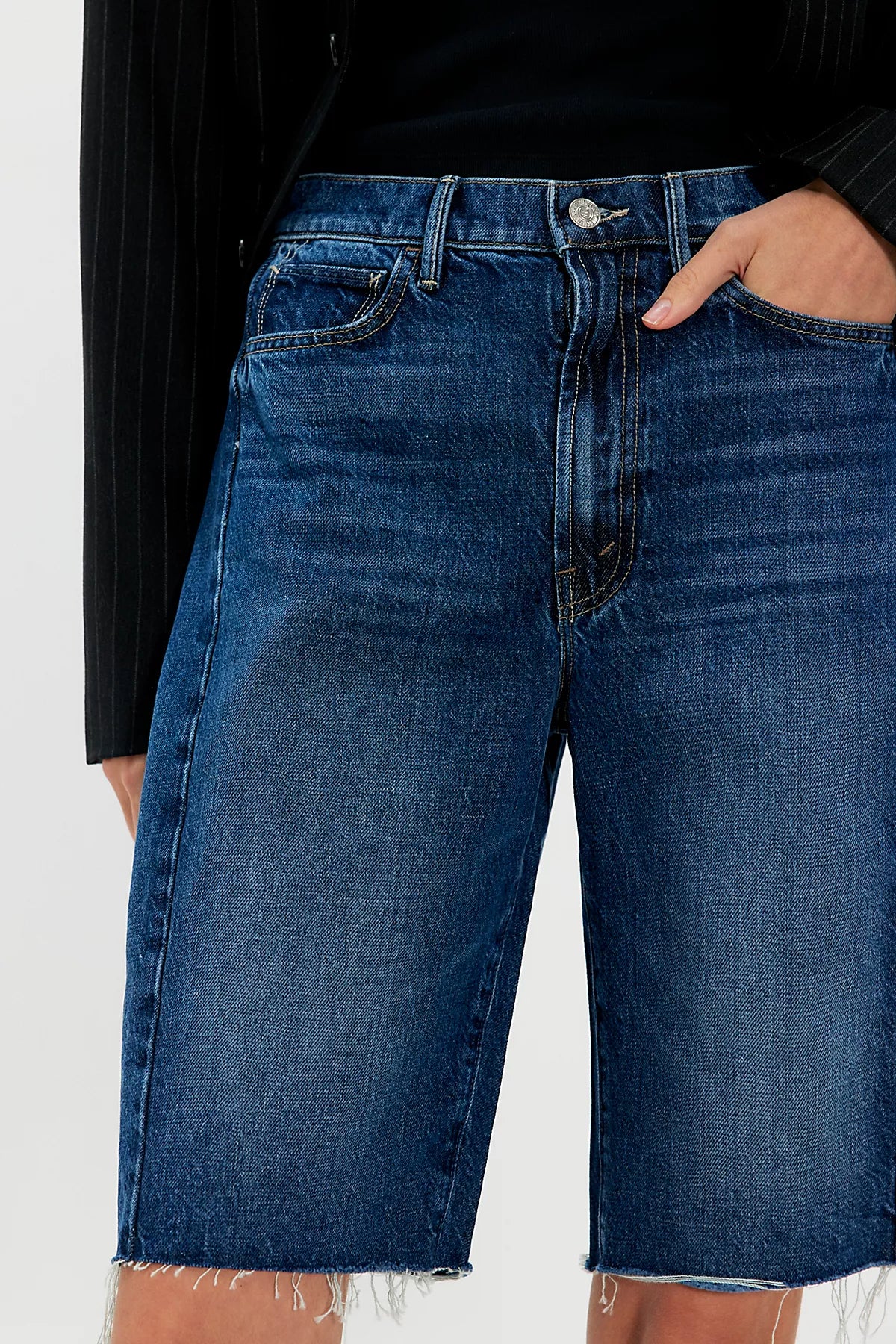 MOTHER The Half-Pipe Bermuda Fray Shorts