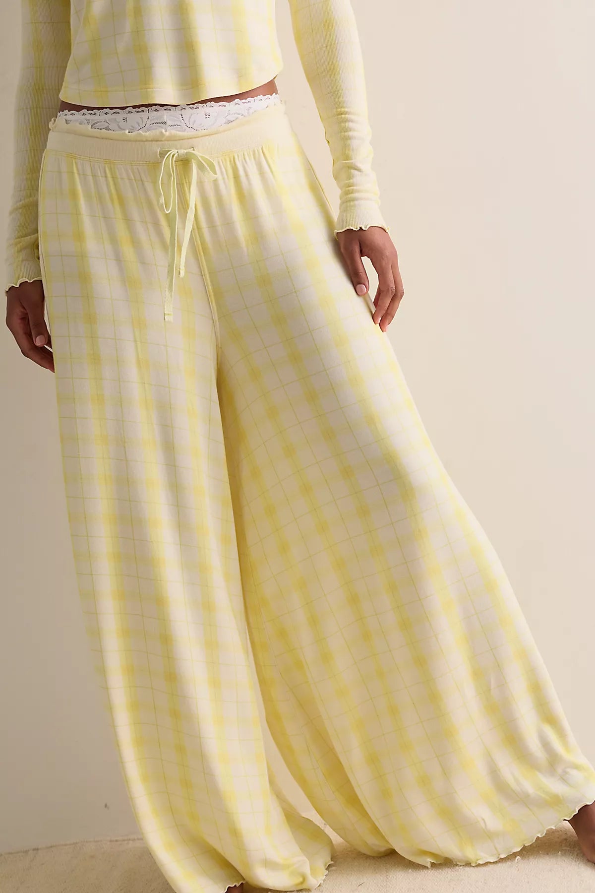 Dream State Printed Wide-Leg Pants