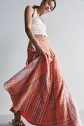 Maizie Summer Plaidwork Maxi Skirt