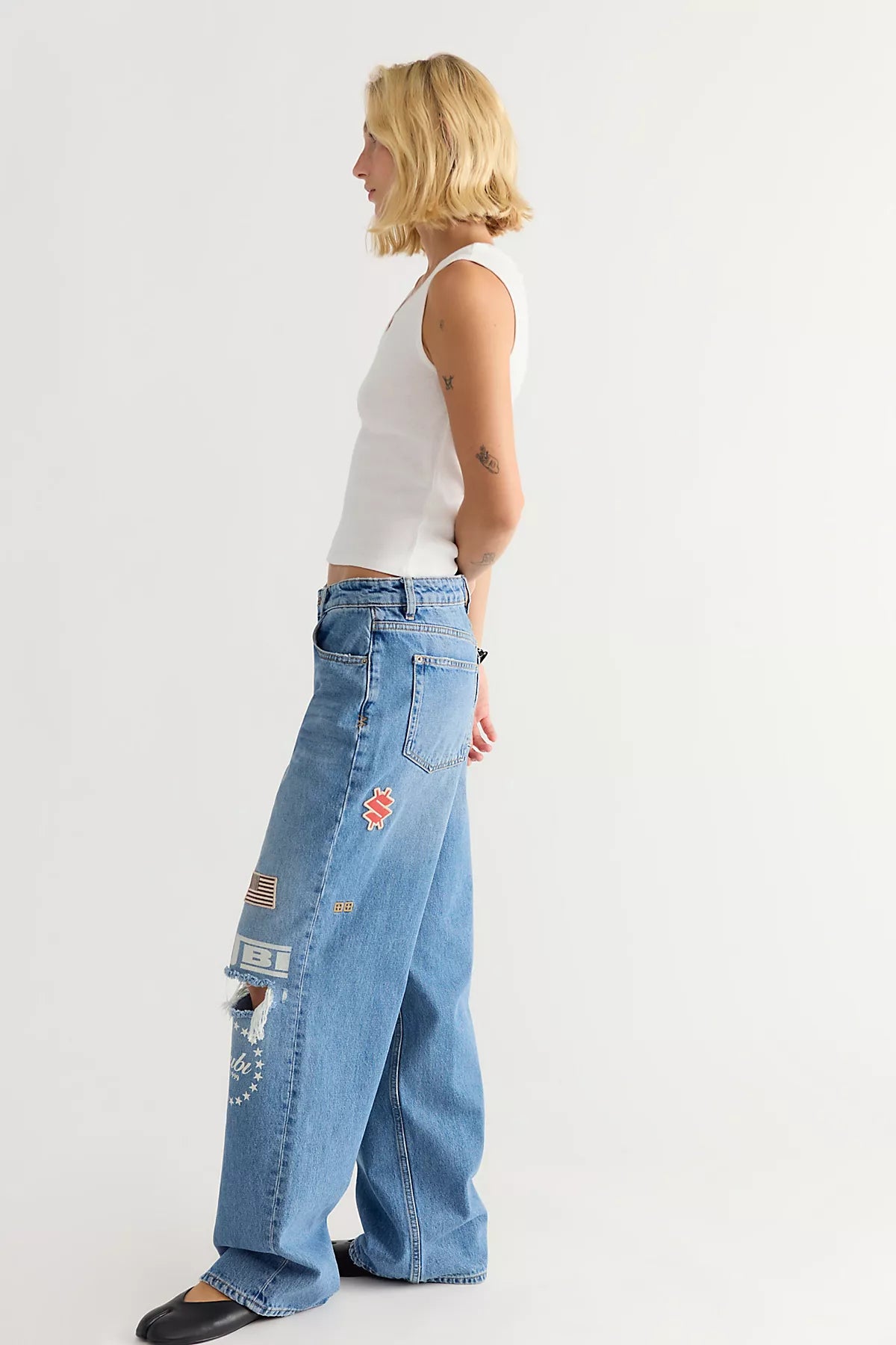 Ksubi Patched Low Rider Jeans