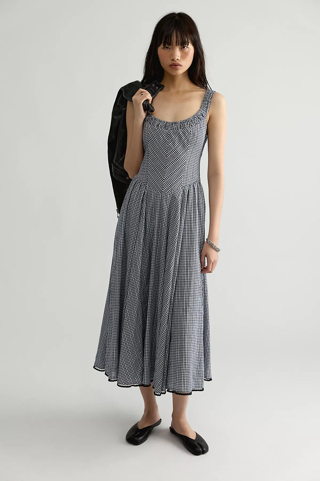 Iris Plaid Midi Dress
