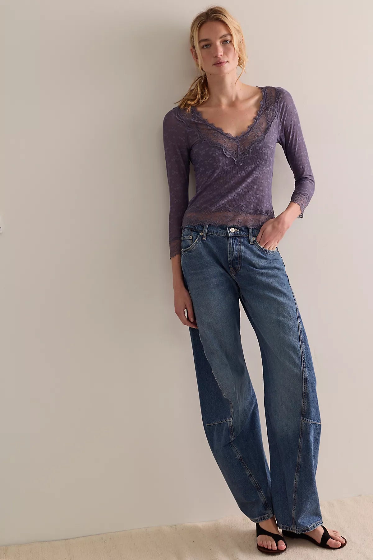 Lace Me Twice Layering Top