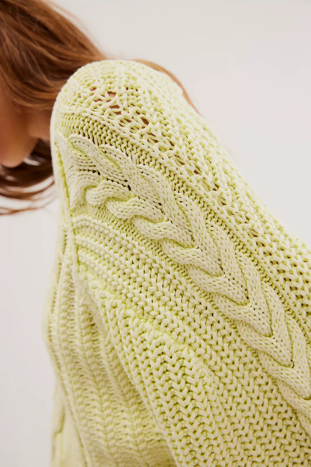 Frankie Cable Knit Cotton Sweater