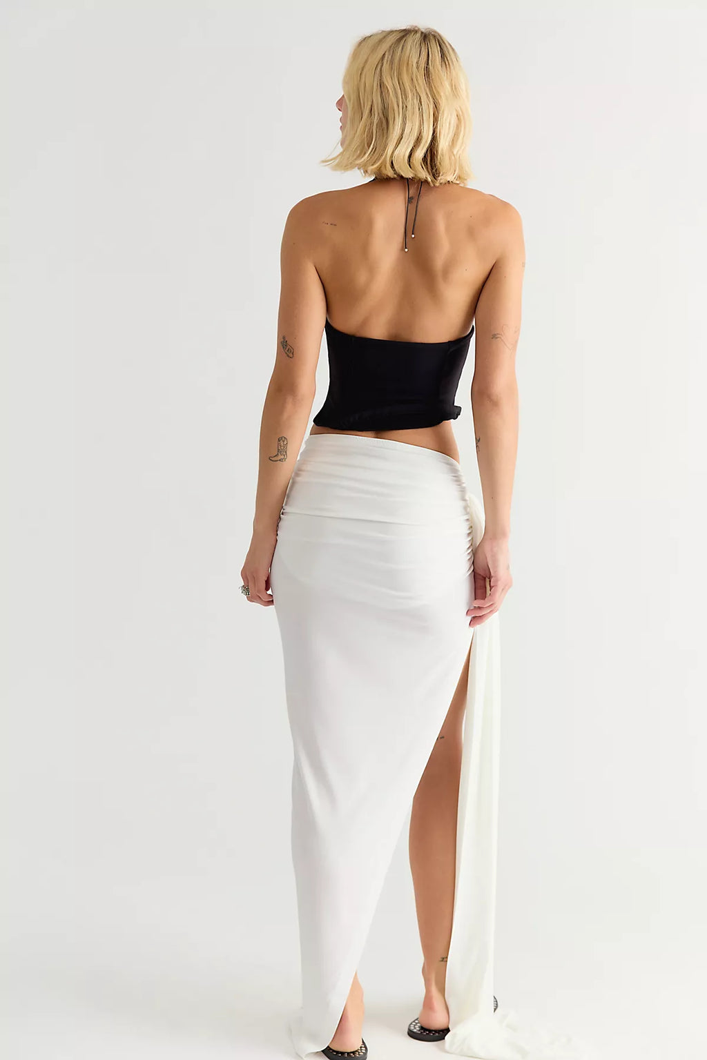 Norma Kamali Diana Bow Long Skirt