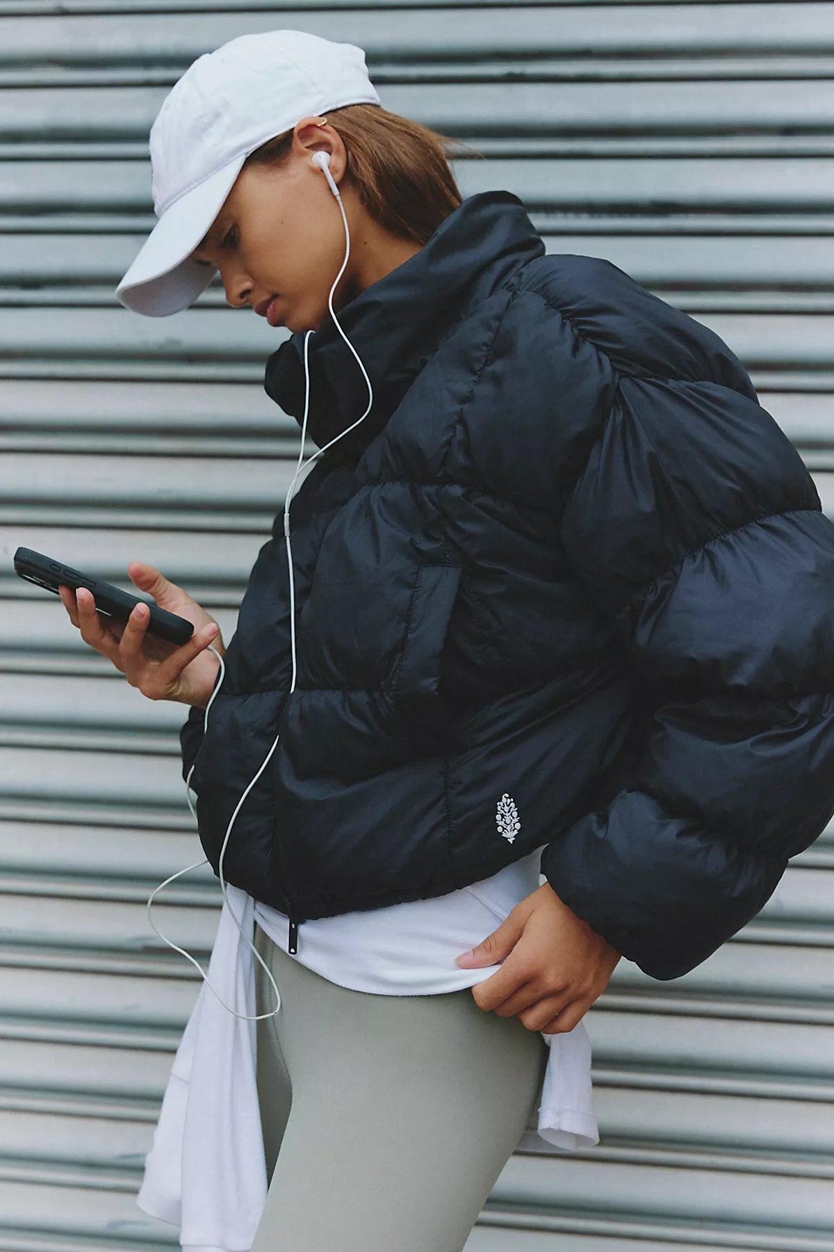 In A Bubble Puffer Jacket