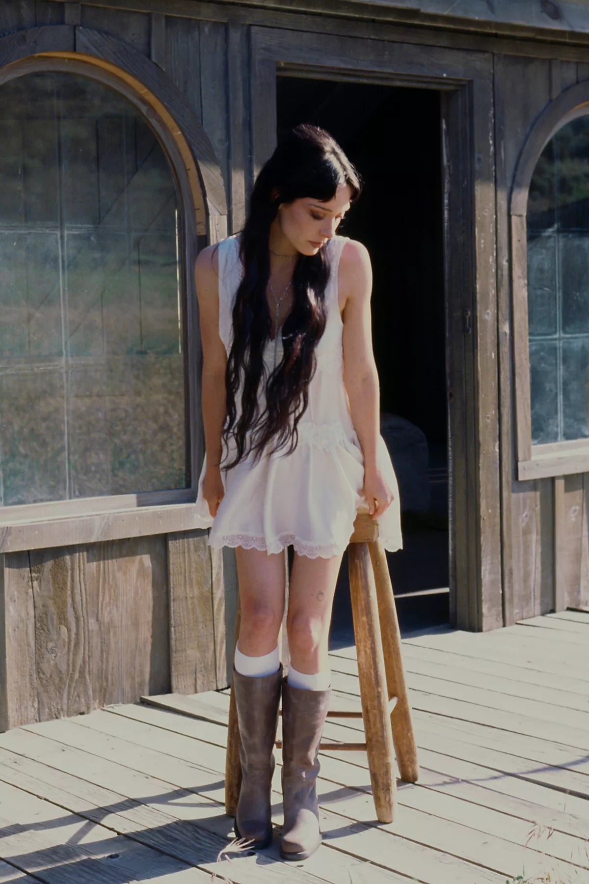 In This Groove Mini Slip Dress