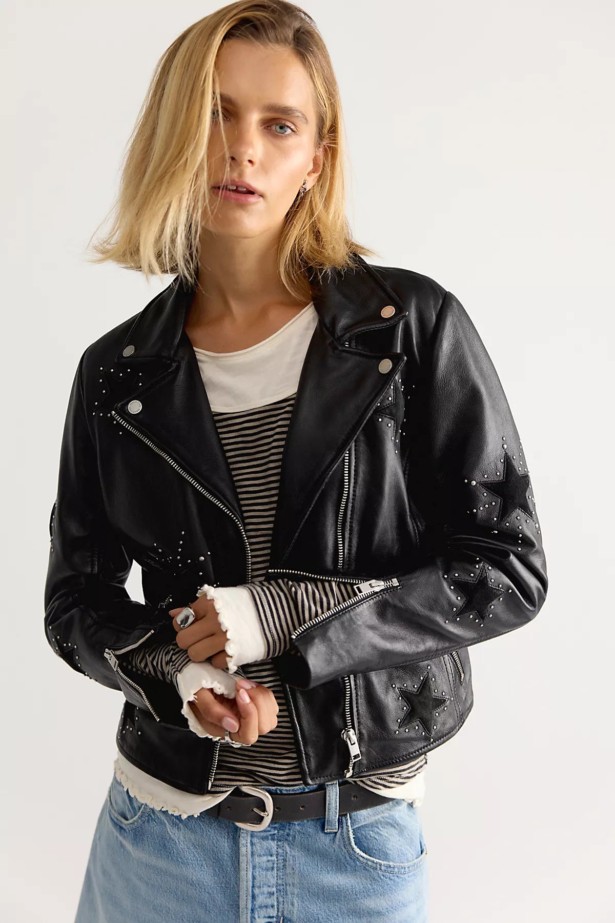 Mauritius Soraya Leather Moto Jacket