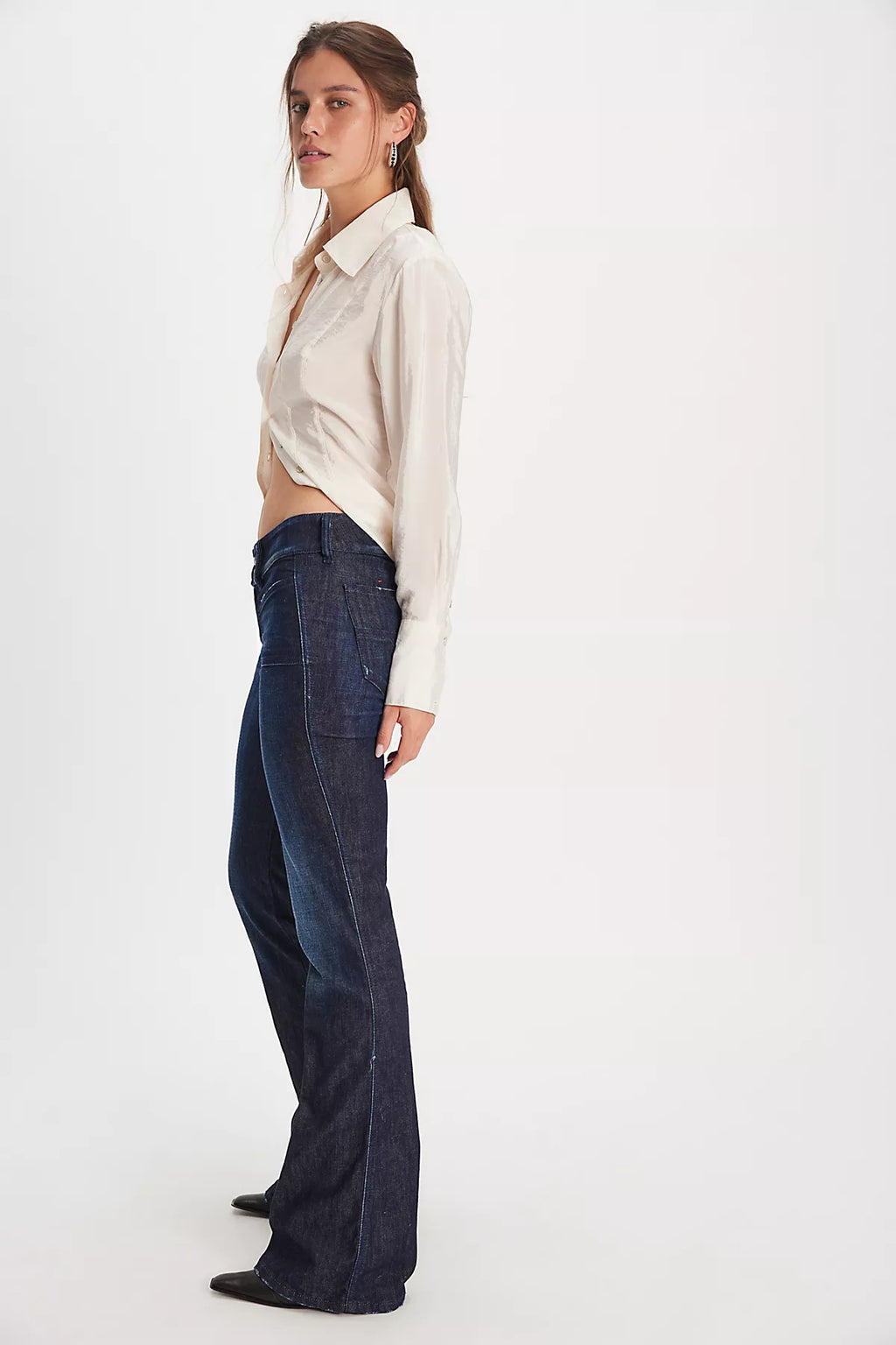 Diesel D-Hush Low-Rise Flare Jeans
