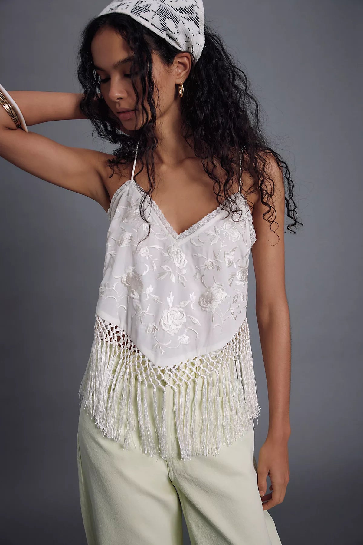 LoveShackFancy Annemarie Fringe Top