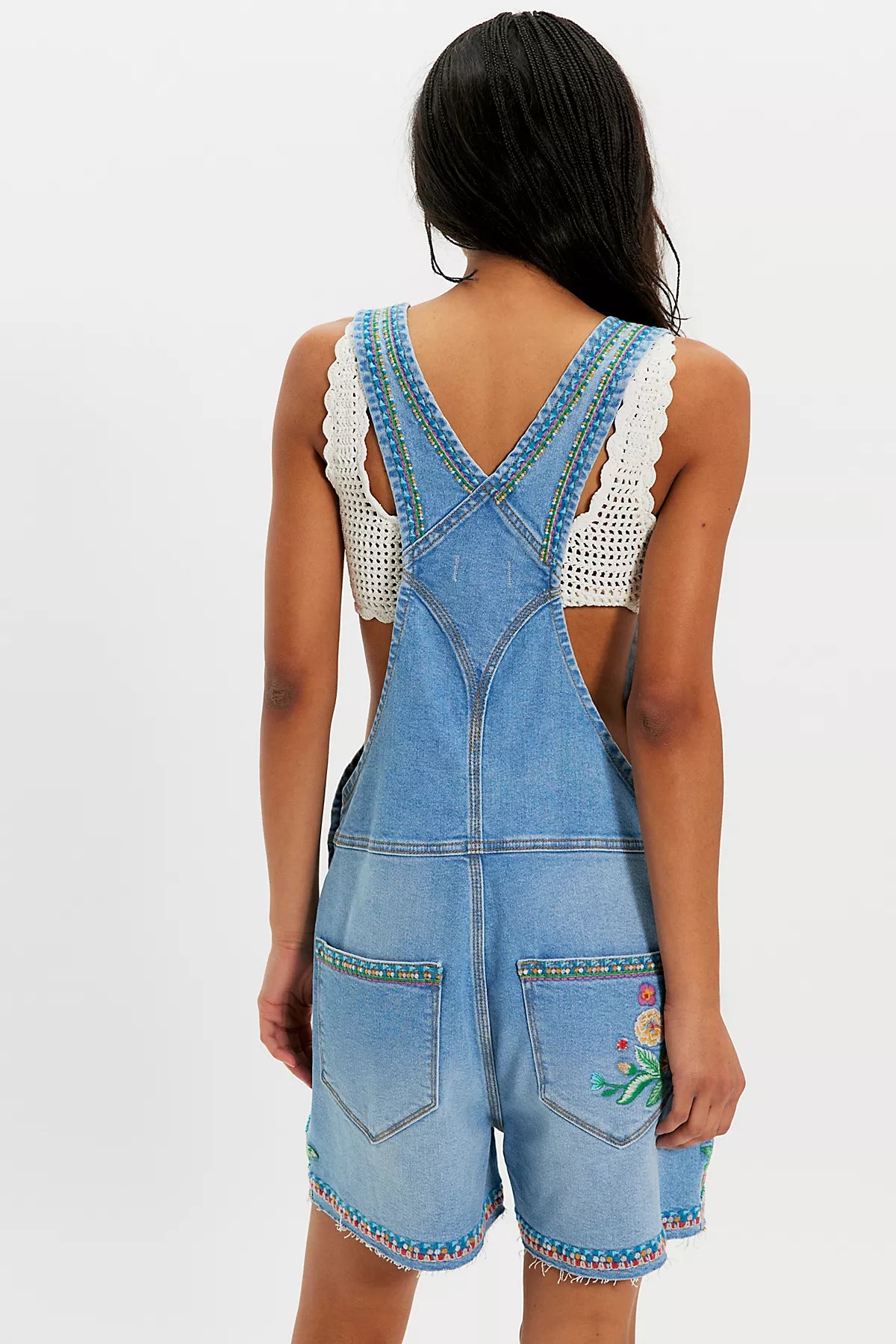 Driftwood Embroidered Shortalls