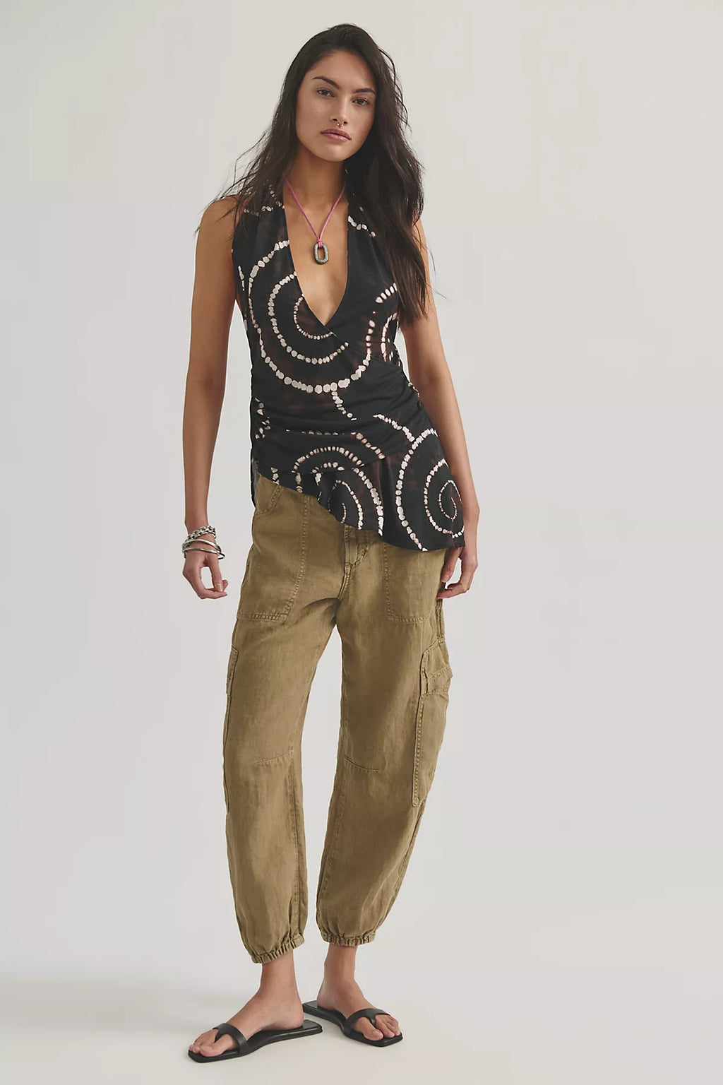 Helena Printed Halter Top
