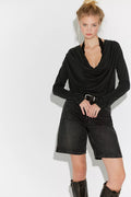Jane Draped Long Sleeve Top