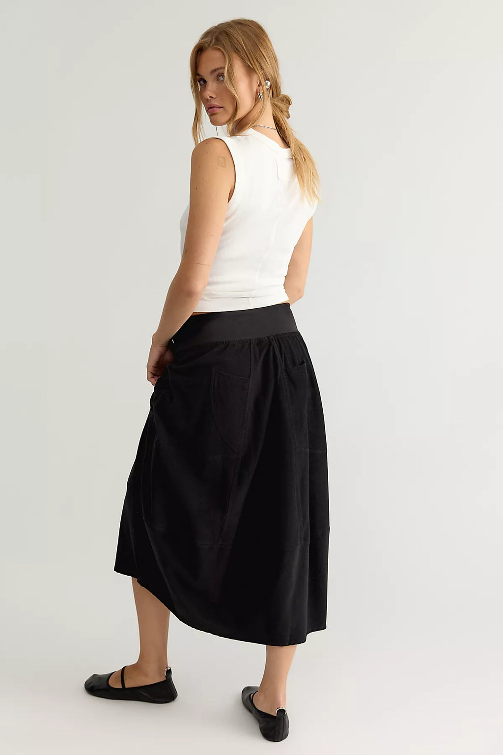 Boom Shankar Cord Guru Midi Skirt