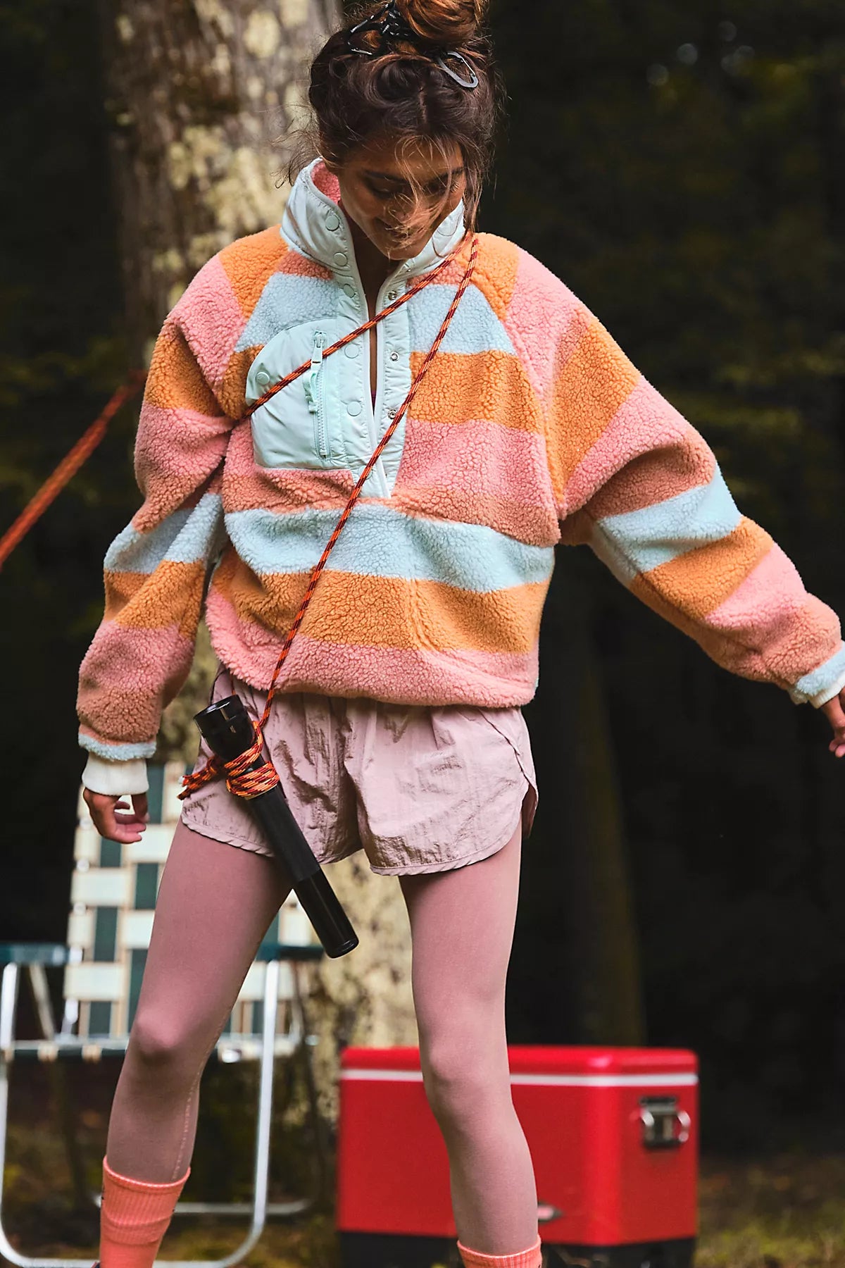 Hit The Slopes Printed Fleece Pullover