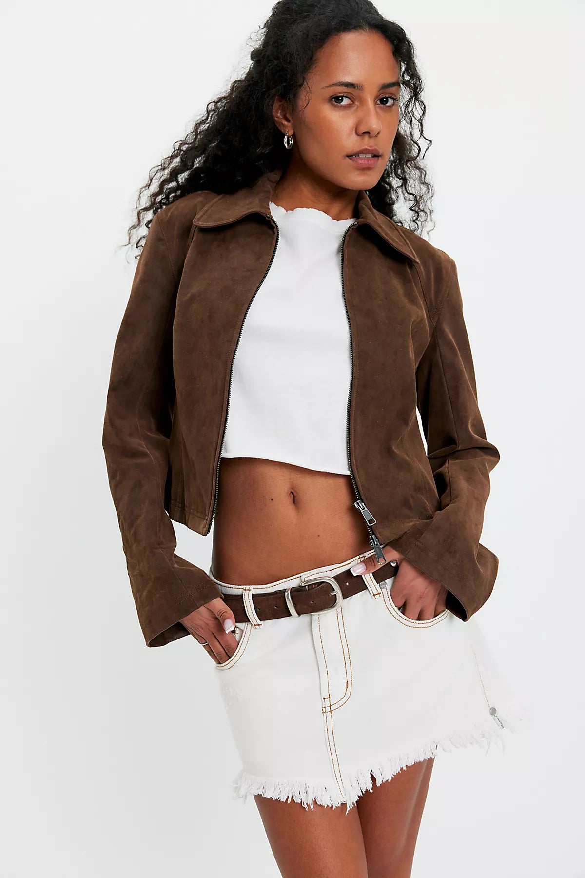 OneTeaspoon Junkyard Low-Waist Mini Denim Skirt